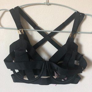 Black Bra with Multiple Straps